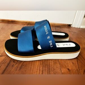 RAG & BONE MILA SLIP ON SANDALS IN COLBALT SIZE 39